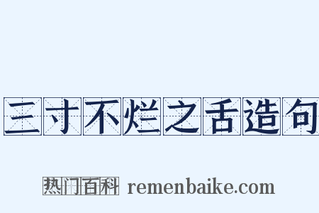 三寸不烂之舌造句是什么意思的图片